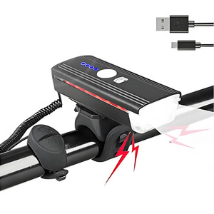 Lumières de vélo LED intelligentes rechargeables par USB portables, phare avant, étanche, 4 modes, lumière de vélo pour la sécurité de la conduite - Product Image 4