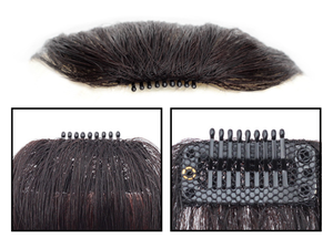 Peluca <span class=keywords><strong>de</strong></span> cabello humano con logotipo personalizado para hombre y niña, peluca sin costuras con flequillo frontal, barata - Product Image 5
