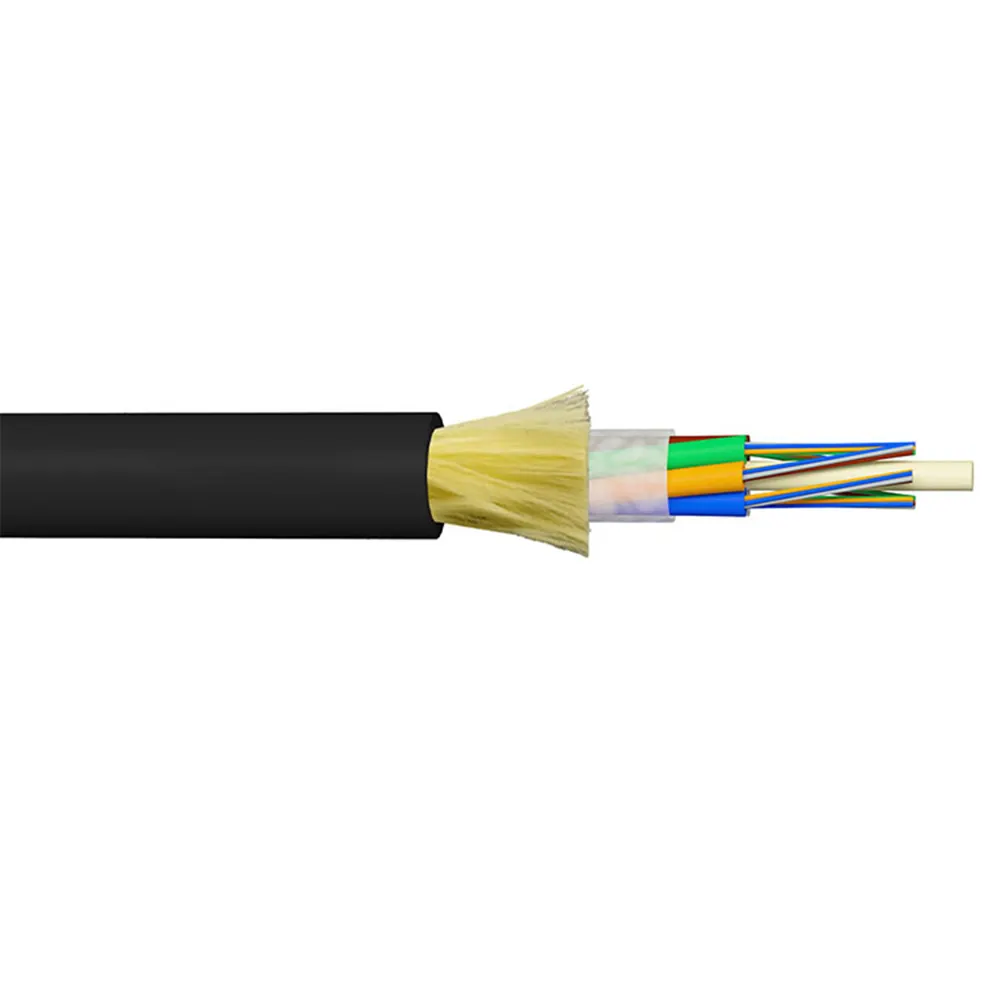 Hanxin todos os cabos de fibra óptica de adss trançados auto-suportados, cabos aéreos autoelétricos, tubos soltos