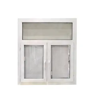 Double glazed PVC window white plastic window upvc casement windows