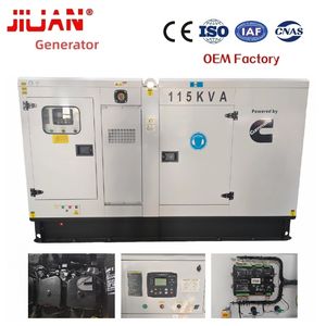 Gerador de 115kva de Guangzhou, Planta Elétrica de 92kw, Motor 6BT5.9-G2, Tipo Silencioso, Geradores Trifásicos como Backup em Emergências - Product Image 1