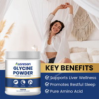 Poudre de glycine L-magnésium VitaSpring en marque blanche – Complément alimentaire pour le sommeil et les boissons – Acide aminé pur de qualité alimentaire – Glycine en poudre OEM