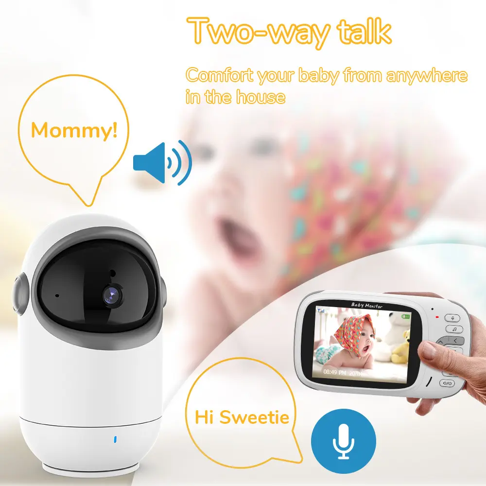 3.2 Baby Monitor Baby Camera per bambini Baby Camera Monitor protezione di sicurezza per madre bambini forniture per neonati visione notturna