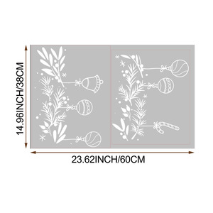 Secretshine Co. Autocollants <span class=keywords><strong>de</strong></span> <span class=keywords><strong>fenêtre</strong></span> <span class=keywords><strong>de</strong></span> Noël d'hiver E-Commerce <span class=keywords><strong>Dessin</strong></span> au trait blanc Ruban Motif Décorations murales <span class=keywords><strong>de</strong></span> fête - Product Image 6