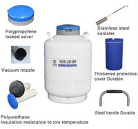 Réservoir de nitrogène liquide en aluminium YDS-20-80, conteneur cryogénique pour l'élevage de chèvres laitières et de moutons, et la conservation de la paille