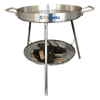 Grand pot de cuisson mexicain en acier inoxydable 304 à fond plat pour cuisinière ou gril