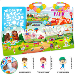 Livre d'autocollants en papier 3D réutilisable pour enfants - Conception imperméable, décoration de vacances, cadeau pour garçons et filles - Product Image 4