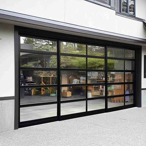 <span class=keywords><strong>Porte</strong></span> <span class=keywords><strong>de</strong></span> <span class=keywords><strong>garage</strong></span> moderne à <span class=keywords><strong>prix</strong></span> imbattable, à vision complète, automatique, sectionnelle, en alliage d'aluminium, avec vitrage transparent et isolation thermique, garantie 5 ans - Product Image 4