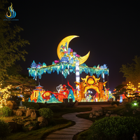 Festival de lumières thématique : Grande spectacle de lanternes chinoises en soie imperméables pour l'extérieur, idéal pour la remise des diplômes et la fête des pères