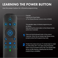 Télécommande vocale sans fil Awireless G60S Pro BT, souris gyroscopique sans fil 2.4G, apprentissage IR, clavier intelligent pour TV, projecteur
