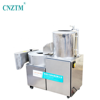 Hete Aanbieding Semi-automatische Elektrische Motor Multifunctionele Groente Fruit Aardappel Schil- en Snijmachine SUS 304 RVS