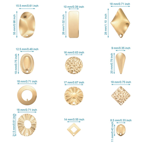 Boucles d'oreilles créoles à la mode pour femmes, plaqué or 18K, en acier inoxydable, avec dos, bijoux à faire soi-même, livraison gratuite, 2021 - Product Image 6