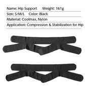 Ceinture de soutien ajustable pour les hanches pour femmes, stabilisateur pelvien à compression bidirectionnelle, ceinture de soutien pour l'aine et la cuisse