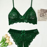 Lingerie Wanita Ukuran Besar Gaya Prancis Merah Transparan Berenda Bulu Mata, Model Cut Out Mudah Dilepas, Celana Dalam Crotch Terbuka, Lingerie Malam Hari