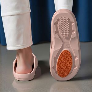 Anti Slip TPR Home <b>Slippers</b> For Men And Women Pink Soft Sole Flat Heel Indoor Bath Shower All Seasons Hotel <b>Slippers</b> - Product Image 1