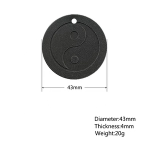 Pendentif énergétique Yin Yang Technologie japonaise 6000 ions négatifs Science quantique Énergie scalaire <span class=keywords><strong>Lave</strong></span> CAMAZ CM 8005 Noir Personnalisé - Product Image 2