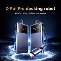 UGREEN Uno seri Robot adaptor multifungsi, Hub USB-C 7 in 1 dengan port Data USB-C 10Gbps & USB-A