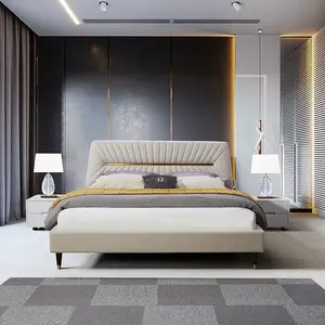 Linsy стильная кровать большого размера, европейская кровать для хранения, роскошный французский отель Chesterfield, комплект мебели для спальни K243