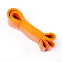 Color Naranja RTS de látex Natural ayudar logotipo personalizado Hip entrenamiento gimnasio culturismo casa Fitness resistencia sacar bandas de ejercicio