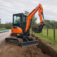 Mini-excavatrice diesel 3 tonnes avec moteur Kubota certifié EPA, livraison gratuite, mini-excavatrice micro de 1 tonne, 2 tonnes, mini-excavatrice à vendre