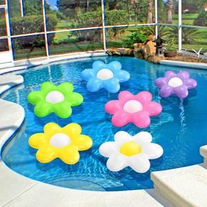 ดอกเดซี่เป่าลมขนาด 24 นิ้ว ของตกแต่งทำจาก PVC สีสันสดใส ใช้เป็นที่ลอยน้ำในสระ ของประดับตกแต่งสวน สำหรับใช้งานกลางแจ้งและในร่ม เหมาะสำหรับงานวันเกิด งานแต่งงาน และฤดูร้อน - Product Image 5