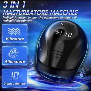 Masturbateur automatique de pénis pour hommes Sex Toy avec 10 modes de vibration Stimulateur de glande d'emballage à 360 ° Masturbateur masculin à écran LCD - Product Image 2