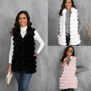 <span class=keywords><strong>Gilet</strong></span> mi-<span class=keywords><strong>long</strong></span> automne hiver <span class=keywords><strong>femme</strong></span> avec fermeture éclair mince nouveau style <span class=keywords><strong>long</strong></span> en fausse fourrure <span class=keywords><strong>grande</strong></span> <span class=keywords><strong>taille</strong></span> vêtements d'hiver - Product Image 2