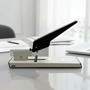 <span class=keywords><strong>Agrafeuse</strong></span> de bureau manuelle à bras long, robuste, en métal, pour 100 pages, facile à utiliser, pour documents imprimés, format 23x13 - Product Image 6