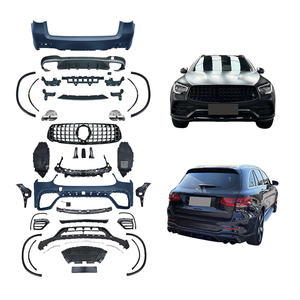 Nouveaux pare-chocs avant/arrière PM Brand pour modification de voiture, feux antibrouillard pour kit carrosserie GLC 63 2020-2023, fixation par boulons, ajustement universel, garantie 1 an - Product Image 1