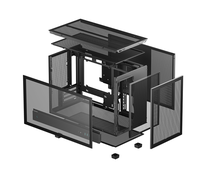 Boîtier PC de bureau DeepCool CH260 NOIR&BLANC Nouvelle Arrivée MATX avec ventilateur ARGB préinstallé et panneau latéral en maille