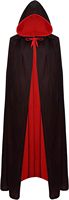 Cape de Vampire d'Halloween Cape de Sorcière à Capuche Réversible Unisexe Mascarade Party Cosplay Costumes