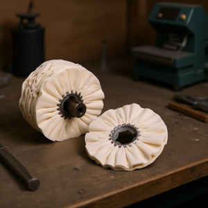 Tampons de polissage en coton ventilé pour machines à polir, diamètre 120 mm - Product Image 3