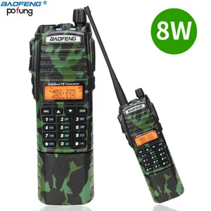 Baofeng UV-82 Camo Walkie Talkie 8Watt Leistungs starkes UHF VHF Dualband 3800mAh 10KM Langstrecken-UV 82 für die Jagd Wandern Funkgerät