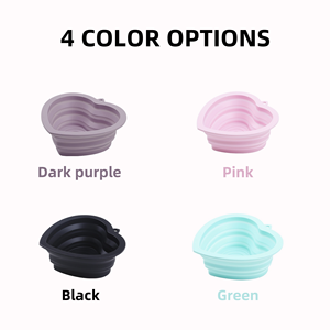 Cuenco de silicona portátil ecológico para perros, patrón sólido de calidad conveniente, excelente diseño plegable para exteriores, suministros para mascotas para gatos - Product Image 2