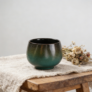 Tasse à café en céramique rustique émaillée verte faite à la main - Tasse à thé <span class=keywords><strong>artisanale</strong></span> pour latte, matcha, expresso - Vaisselle unique pour la maison et le café - Product Image 6