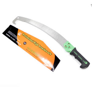 Sierra profesional para ramas altas de 16 pulgadas con hoja curva y mango rojo para poda de árboles frutales y uso en jardinería - Product Image 3