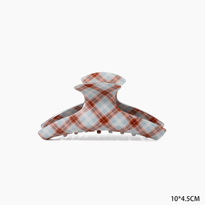 Vente en gros usine : Pinces à cheveux géométriques ajourées en acétate à motif à carreaux, et pinces à cheveux en acétate motif cerise cristalline, très demandées pour femmes aux cheveux épais - Product Image 6