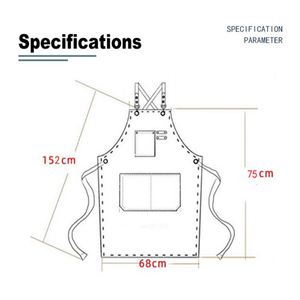 Custom Logo Waterproof <b>Kitchen</b> <b>Apron</b> Reusable Cotton Linen Oil Proof Cooking Baking BBQ Waist <b>Apron</b> Wholesale - Product Image 3