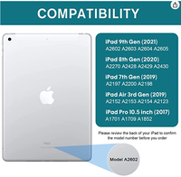 Étui Clavier Tactile pour iPad 10.2 10.5 Pouces avec Rotation d'Écran à 360° et Support pour Stylet