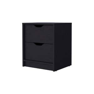 Wenge 2 <b>Drawer</b> Nightstand Modern Bedside Cabinet <b>Storage</b> Organizer <b>for</b> Bedroom Furniture - Product Image 3