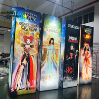 Exhibidores de Torre 3D Retroiluminados Impresos Personalizados, Exhibidores Emergentes, Columna de Exhibición, Caja de Luz, Banner de Exhibición para Pisos de Minoristas