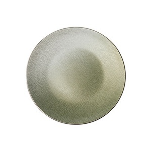 <span class=keywords><strong>Assiette</strong></span> en porcelaine osseuse peu profonde de 8 pouces de luxe moderne <span class=keywords><strong>vert</strong></span> <span class=keywords><strong>olive</strong></span> avec texture en cuir de style design INS pour mariages et fêtes - Product Image 6