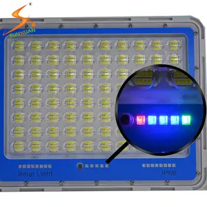 फैक्टरी मूल्य सौर रोशनी आउटडोर रिमोट कंट्रोल के साथ उच्च शक्ति सौर फ़्लडलाइट स्पॉट प्रकाश 300W 200W 100W