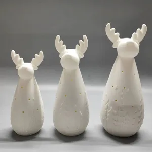 大型圣诞饰品圣诞装饰轻质陶瓷人物陶瓷小雕像