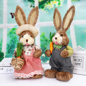 Rabbit Theme Party Supplies Decoration Gift Grass <b>Easter</b> Bunny <b>Ornament</b> - Product Image 2