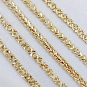 Accessori di Moda, Gioielli per Uomo e Donna, Bracciale da Festa in Ottone Placcato Oro 14K, Pulsera De Amor Laminado De Oro - Product Image 4