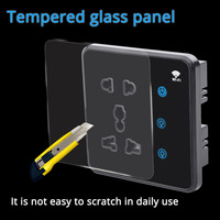 Interrupteur tactile intelligent Tuya/Zigbee US EU et UK, prise murale Wifi multifonction pour maison intelligente