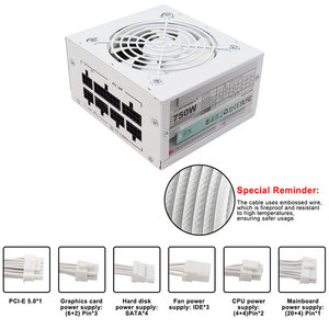 <span class=keywords><strong>Fuente</strong></span> <span class=keywords><strong>de</strong></span> Alimentación para PC <span class=keywords><strong>SFX</strong></span> <span class=keywords><strong>de</strong></span> 750W 80 PLUS Gold, PCIE 5.0, Completamente Modular, para Juegos <span class=keywords><strong>de</strong></span> PC - Product Image 5