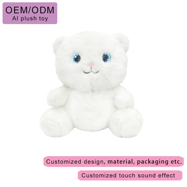 Custom Design AI Interactive Stuffed Animal Toy Multifunctional Conversation Plush Robot for  Kid's Emotional Companion Gifts