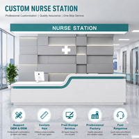 Bureau de réception pour infirmières d'hôpital, bureau de tri médical pour clinique, bureau d'accueil médical moderne et personnalisé pour centre de santé